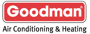 Goodman logo and link to Goodman Air Conditioning and Heating